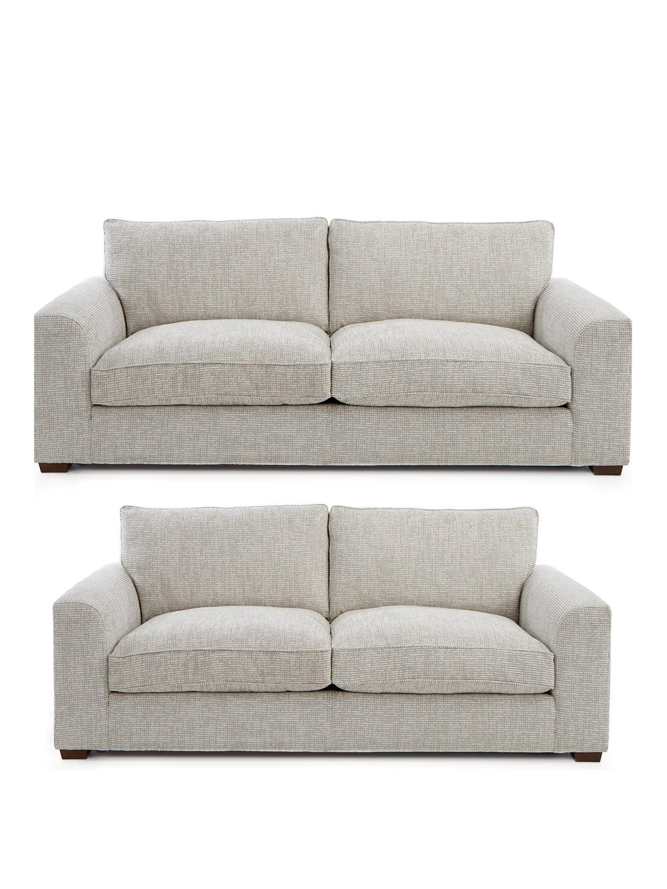 The Very Collection Arlo 3 Seater + 2 Seater Fabric Sofa Set (Buy  &  SAVE!) - Made to order in the UK