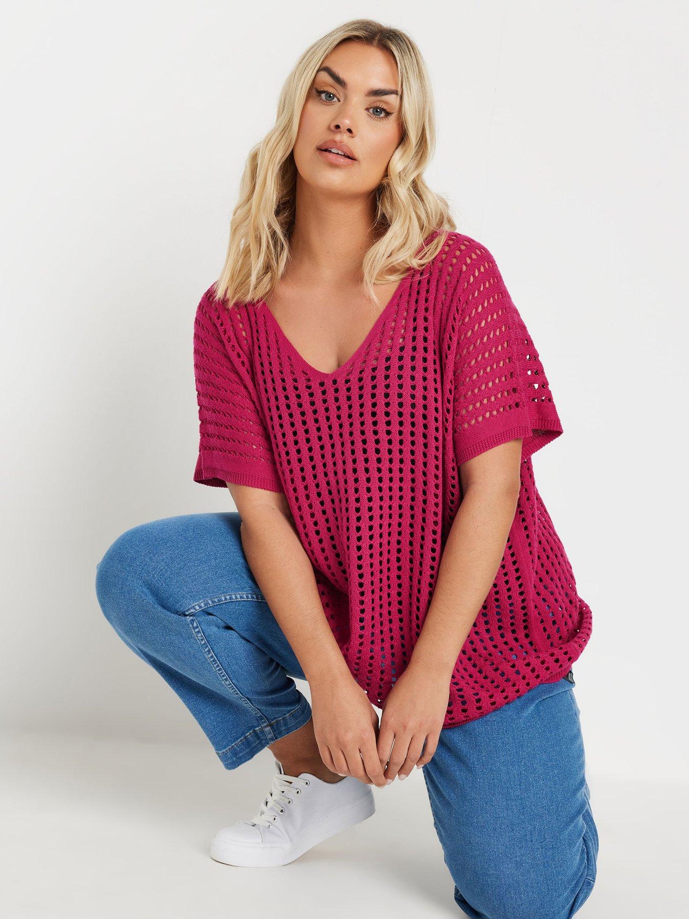undefined Curve Boxy Cover Up - Pink