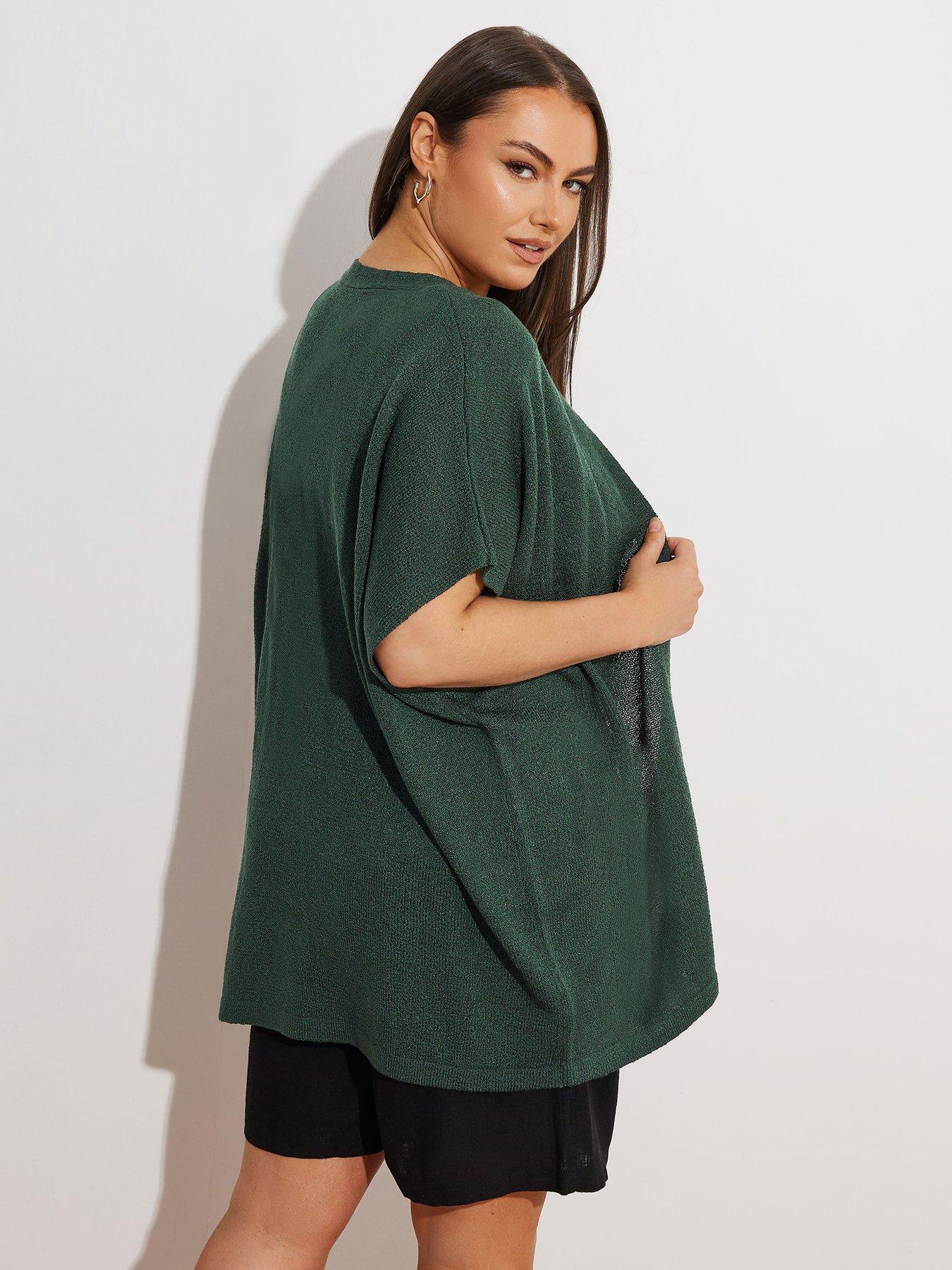 Image 2 of 4 of Yours Curve Edge To Edge Smiling Yarn Cardigan