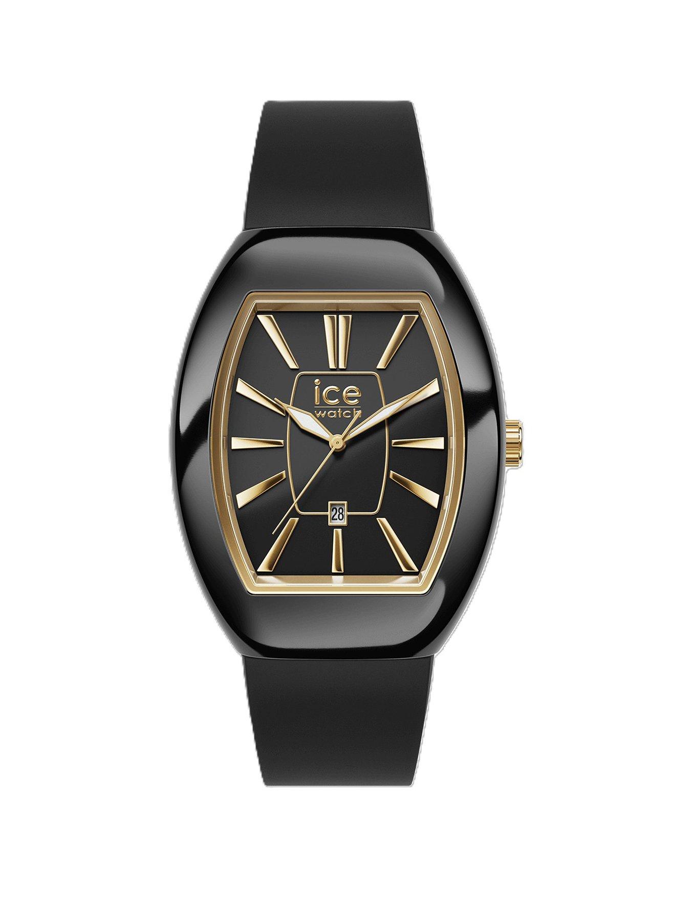 undefined Ice-Watch Boliday Dome Black Plastic Case Black Silcone Strap Black Dial