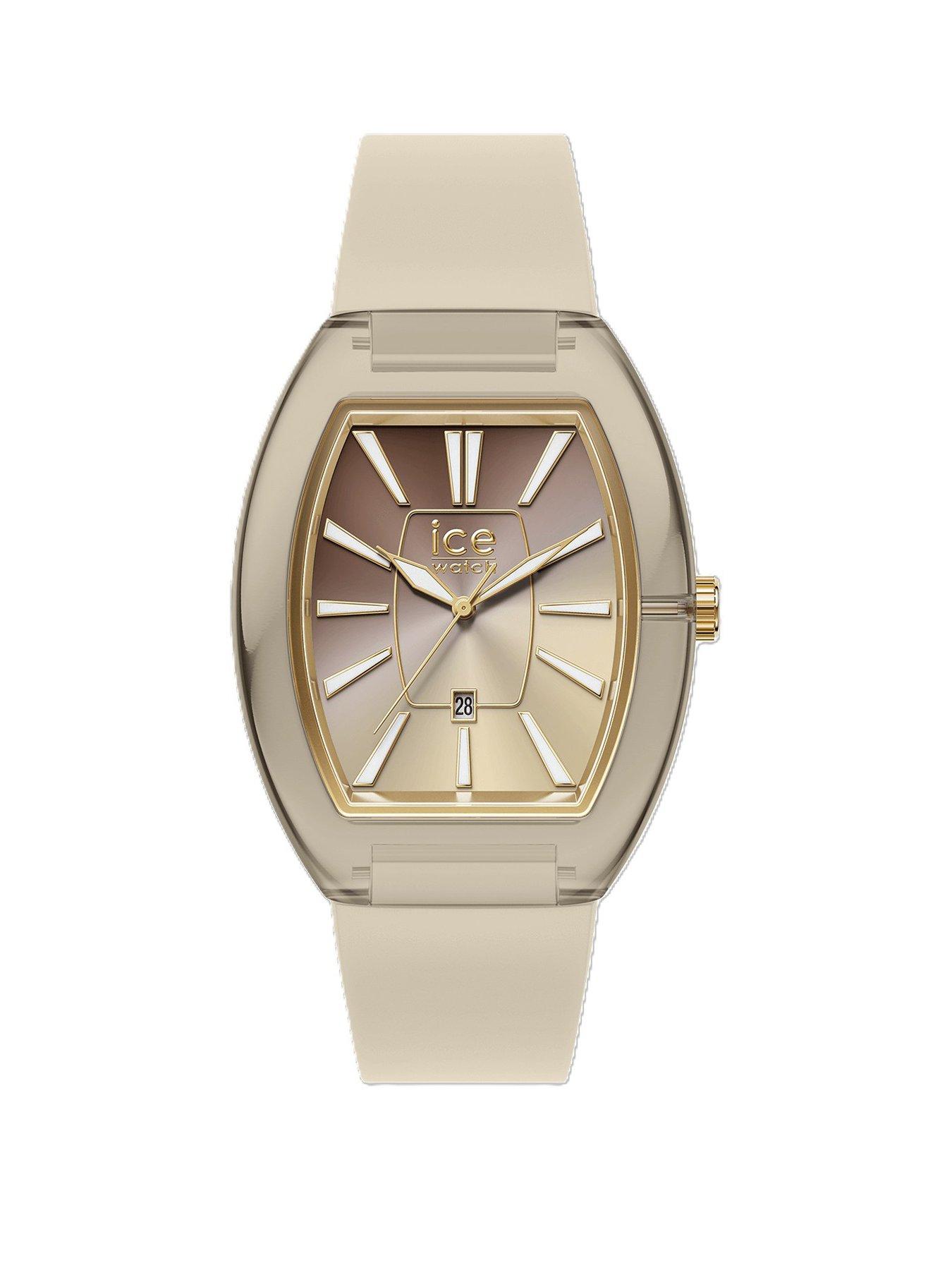 Product photograph of Ice Watch Ice-watch Boliday Dome Almond Plastic Case Almond Dial Almond Silicone Strap from very.co.uk