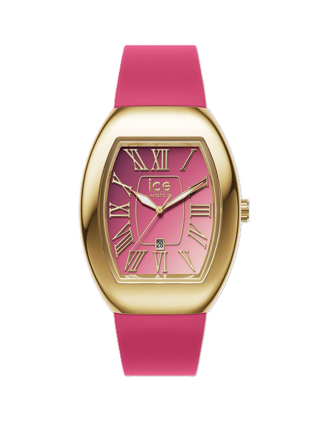 undefined Ice-Watch Boliday Dome Gold IP Steel case Pink Dial Pink Silicone Strap