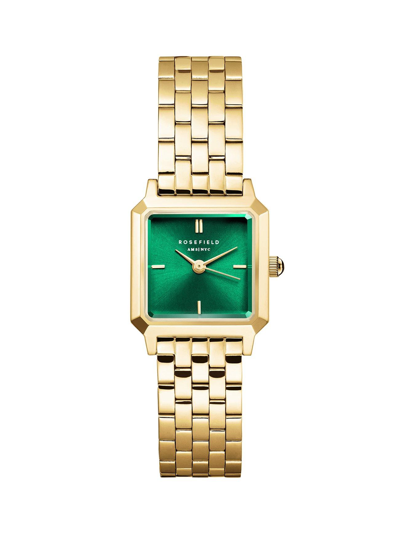 undefined Boxelle Green Sunray Dial in Gold IP