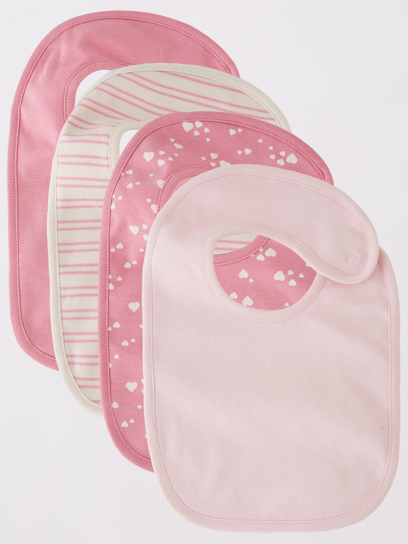 Mini V by Very Baby Girls 4Pk Bib - Pink