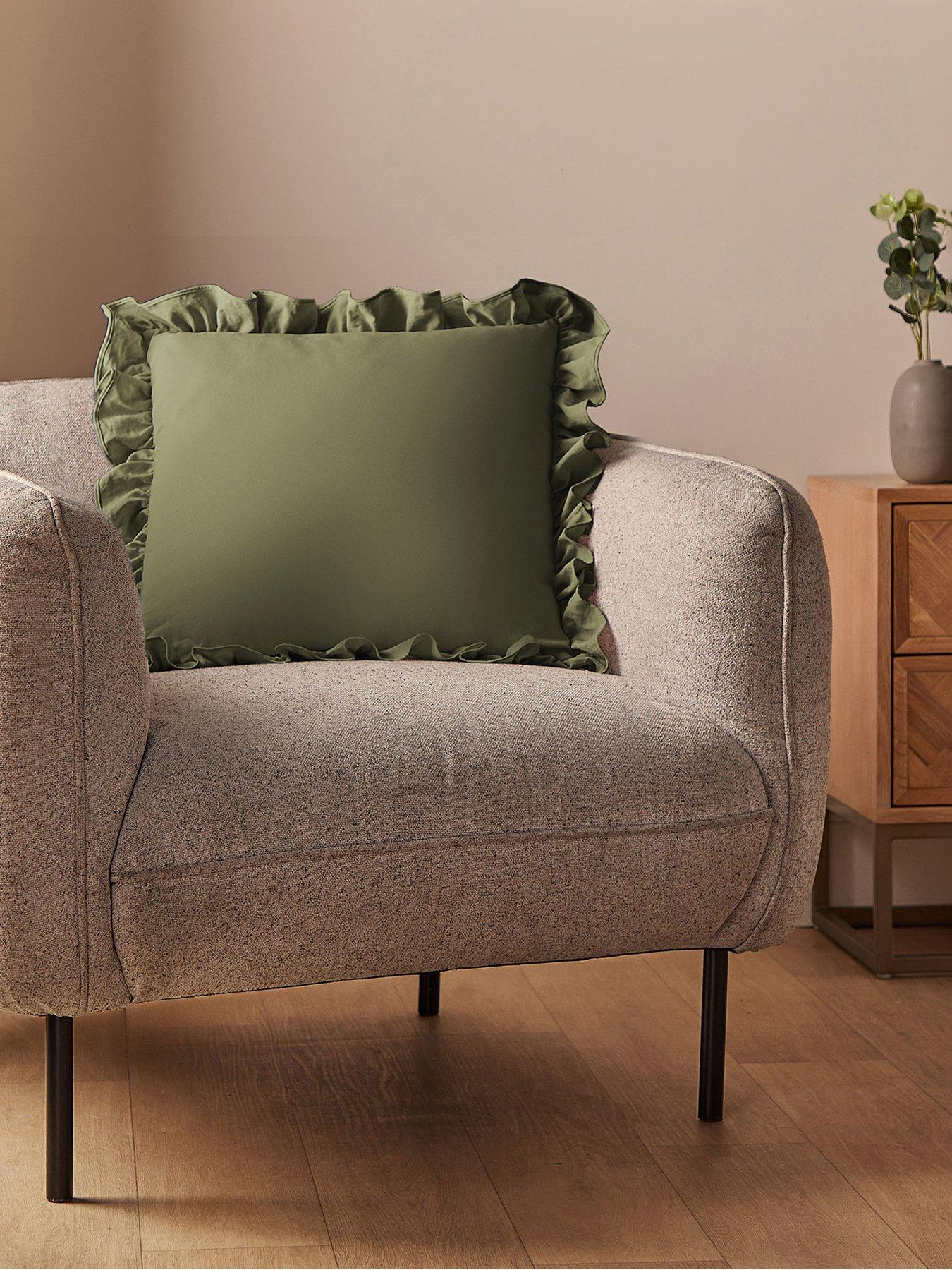 undefined Supersoft Ruffle Edge Cushion 45cm X 45cm