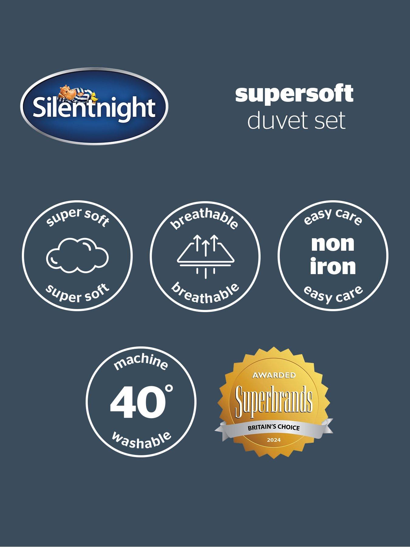 Image 7 of 7 of Silentnight Supersoft Gingham Seersucker Duvet Cover Set - Natural
