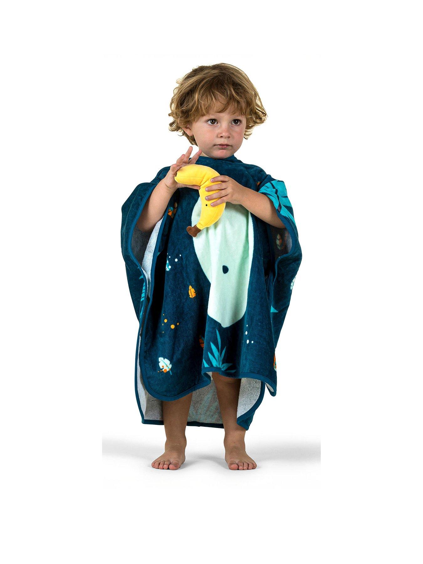 Image 1 of 5 of Decathlon Changing Poncho - Monkey Dark Blue