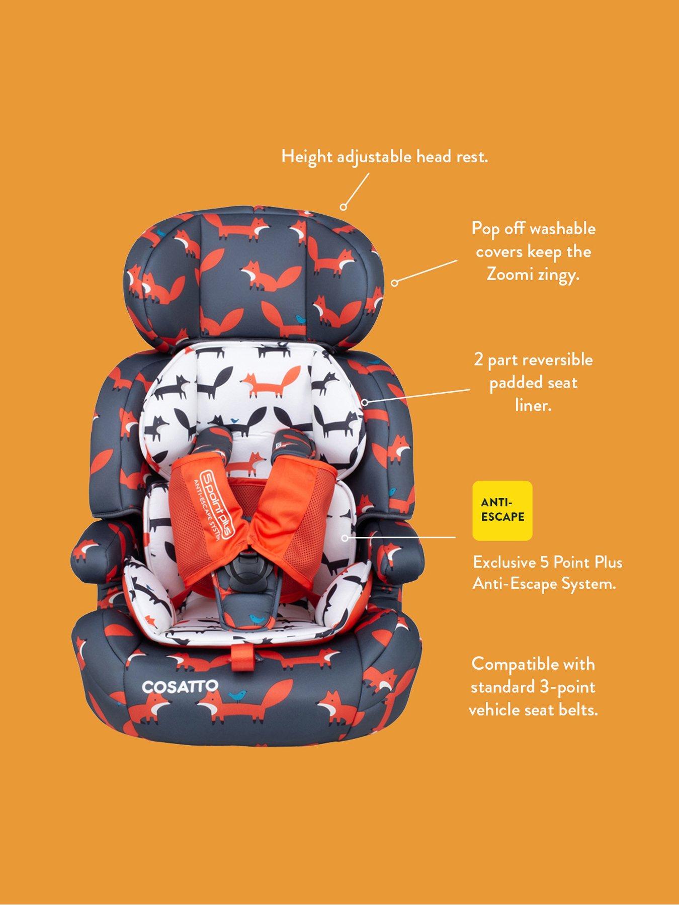 Image 4 of 7 of Cosatto Zoomi Group 123 Car Seat (9-36kg) - Charcoal Lighthearted