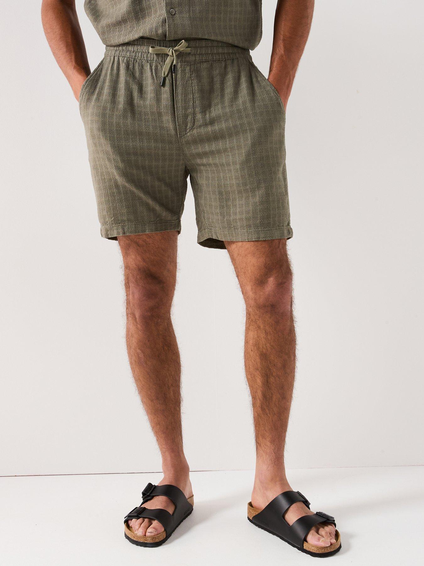undefined Only & Sons Tel Latham Linen Blend Shorts