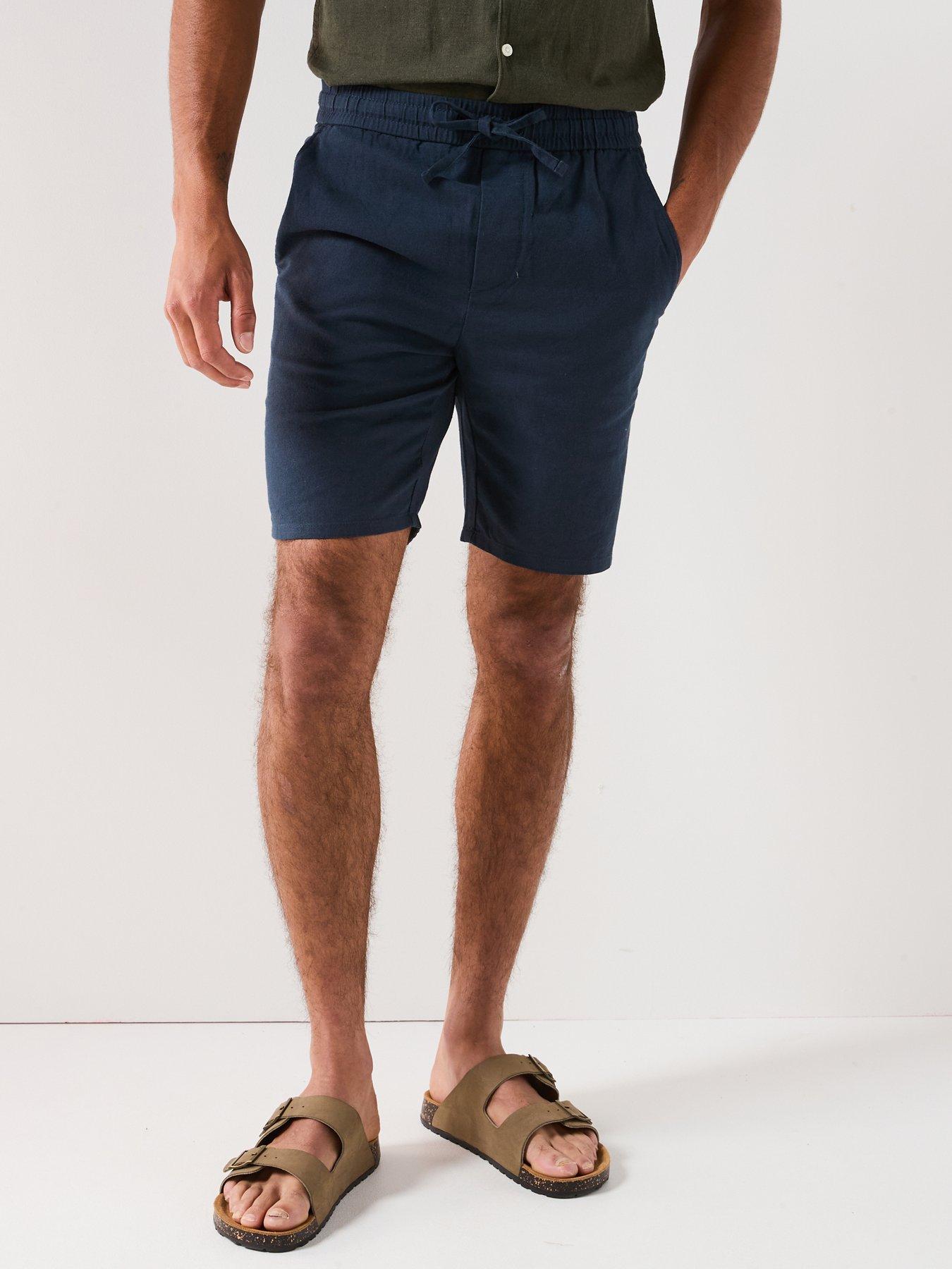Only & Sons Linus Linen Blend Chino & Shorts - Navy