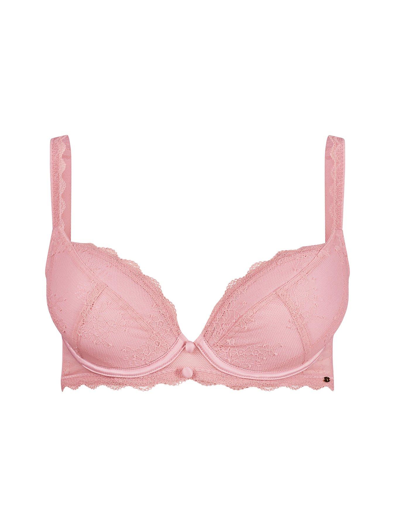 Image 5 of 6 of Gossard Vintage Romance Underwired Padded Plunge Bra - Soft Pink