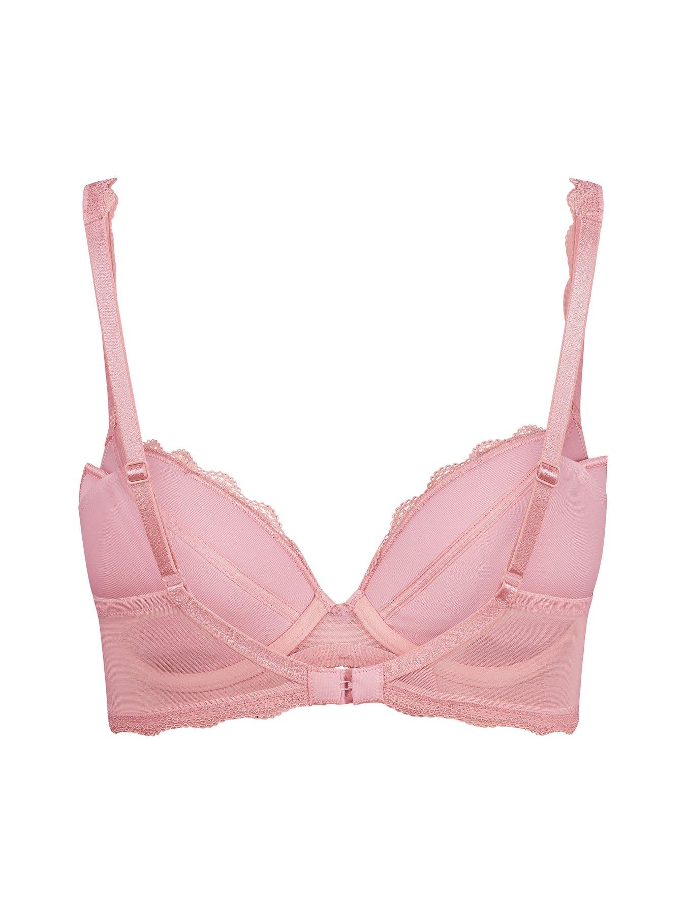 Image 6 of 6 of Gossard Vintage Romance Underwired Padded Plunge Bra - Soft Pink