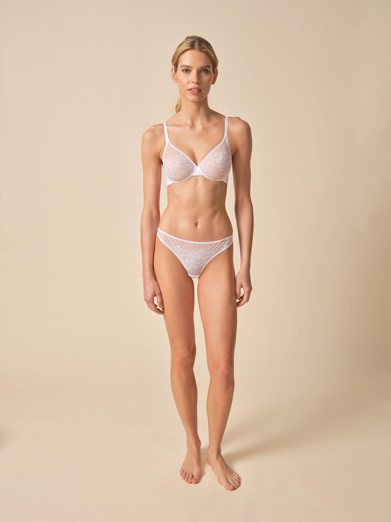 Image 3 of 6 of Gossard Glossies Lace Thong - White