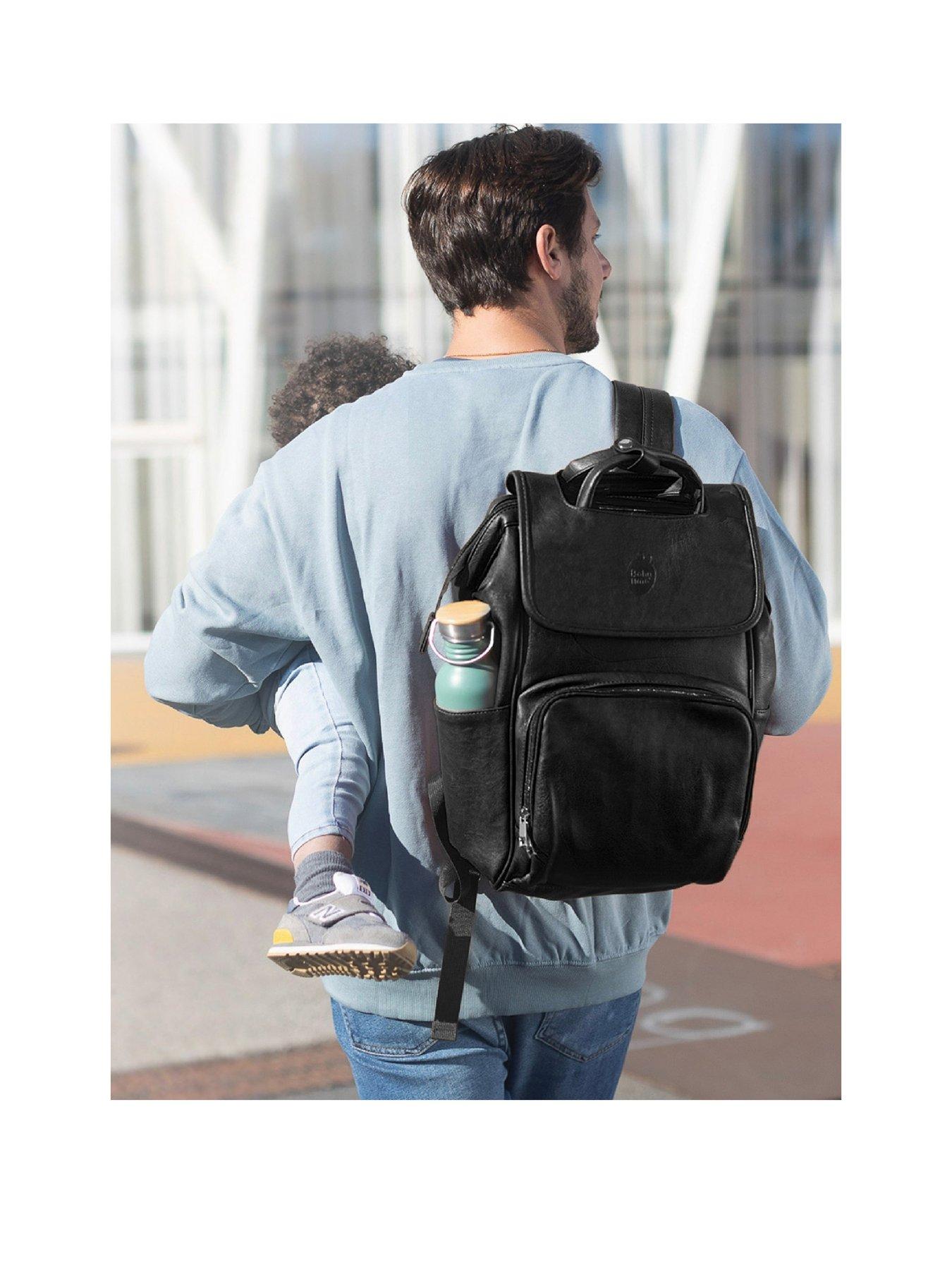undefined Vegan Leather Changing Bag - Black