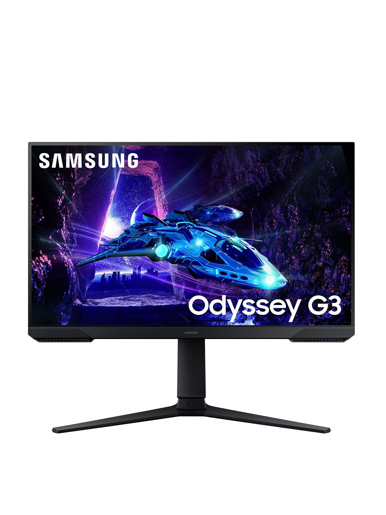 Image 1 of 7 of Samsung Odyssey G3 LS27DG302EUXXU Gaming Monitor - 27in FHD (1920x1080) - 180Hz, 1ms - Freesync, Height Adjust
