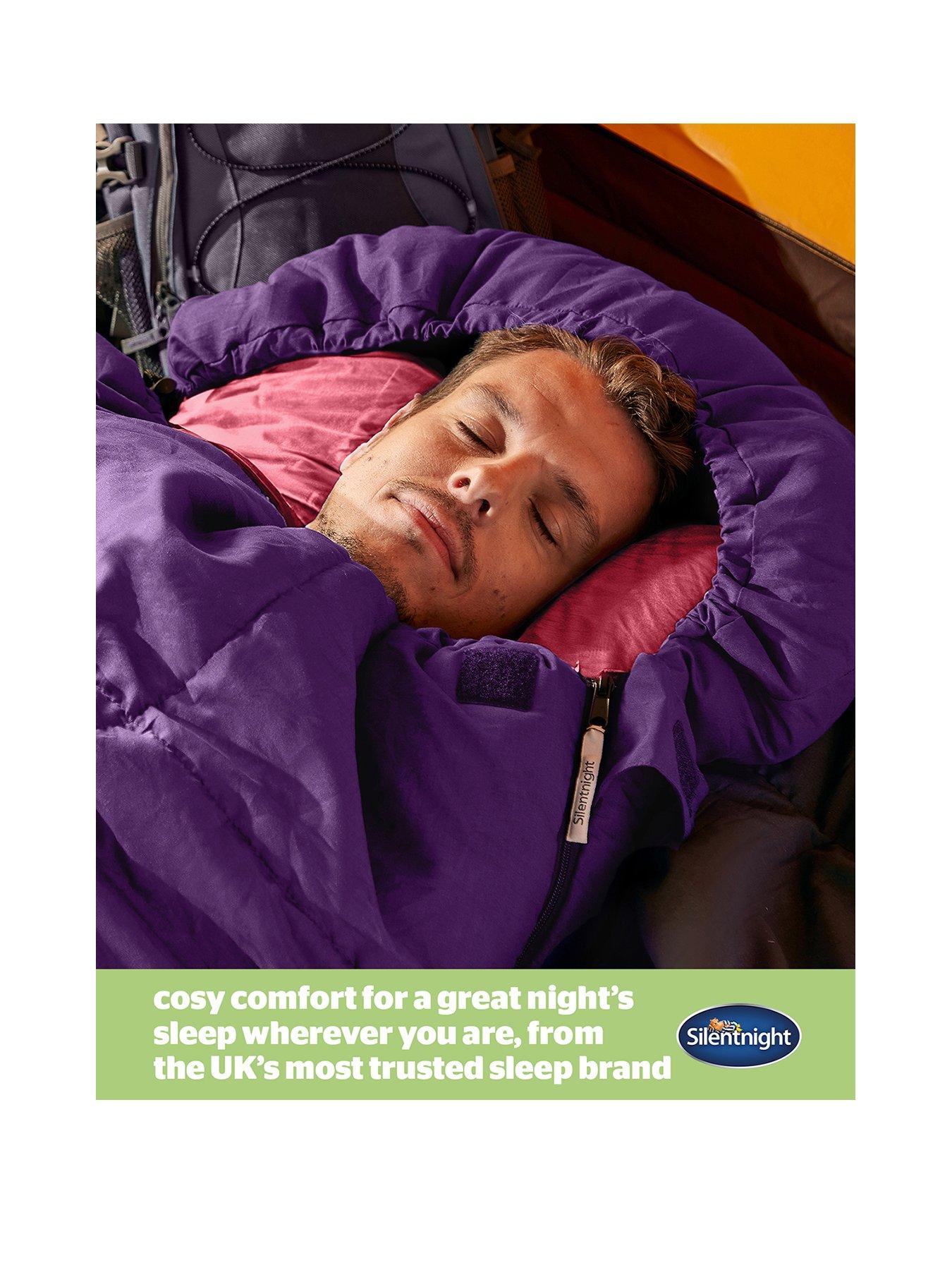 Image 2 of 6 of Silentnight Camping Collection Adult Sleeping Bag - Purple/Pink - Single
