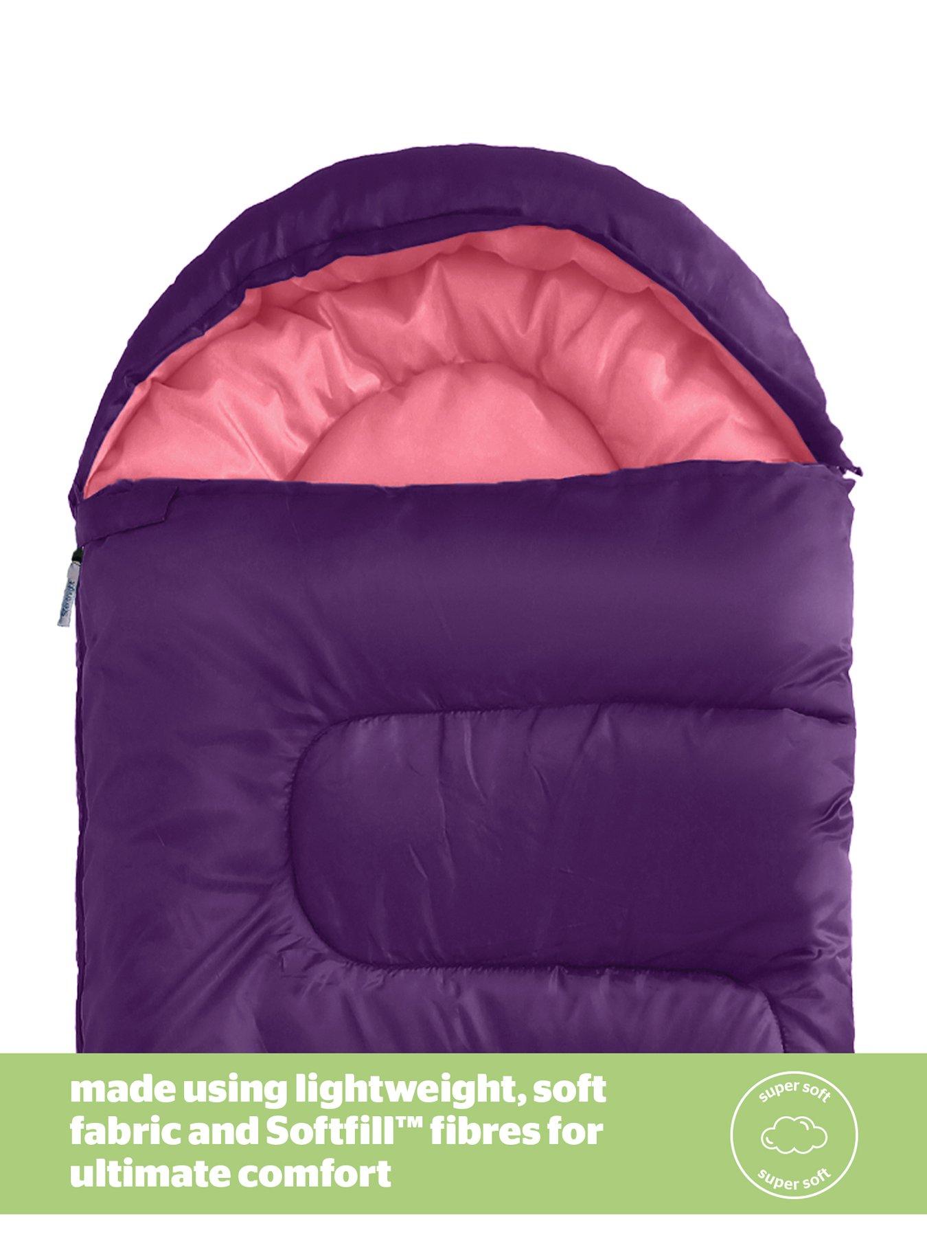 Image 3 of 6 of Silentnight Camping Collection Adult Sleeping Bag - Purple/Pink - Single