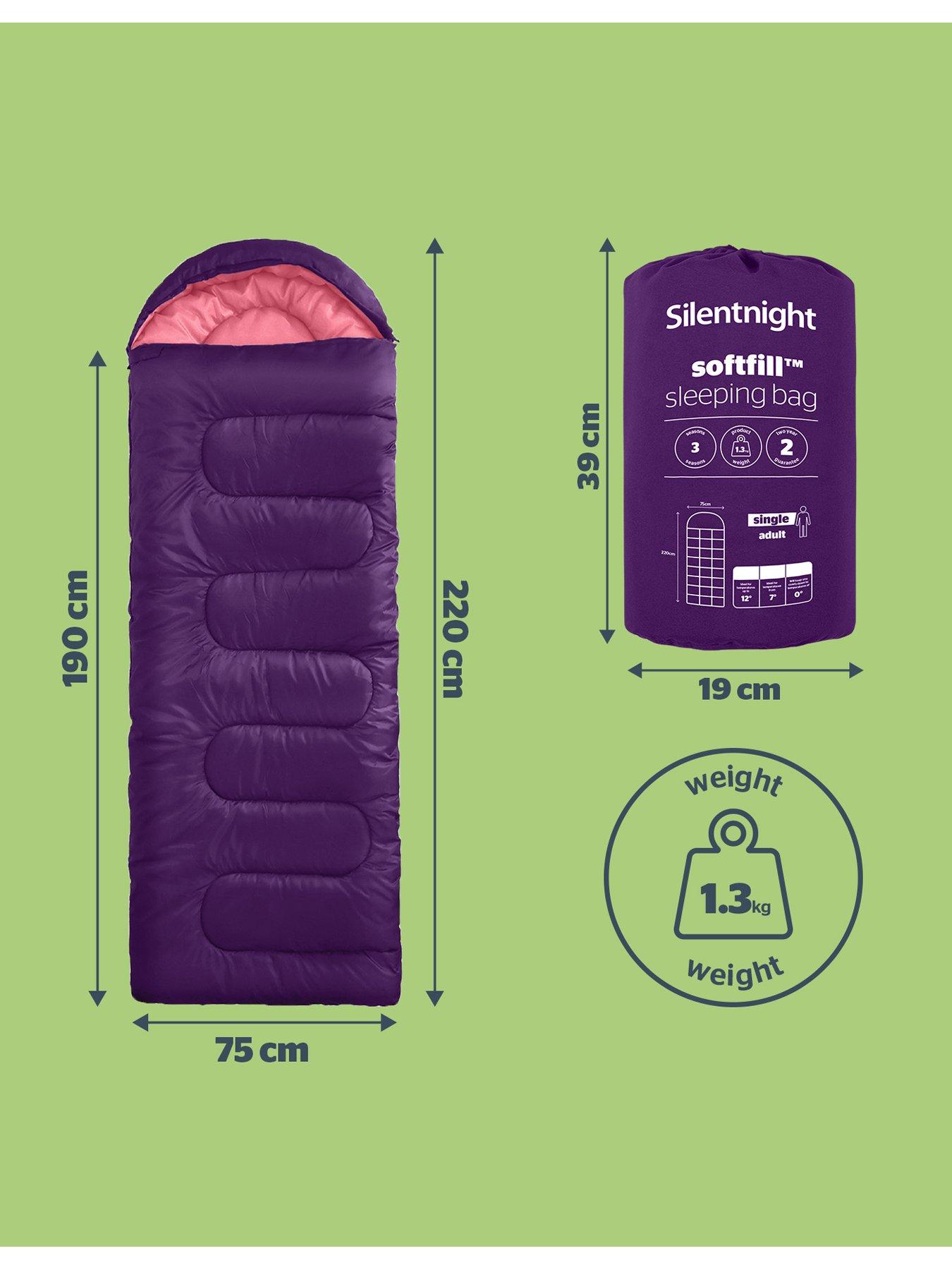 Image 6 of 6 of Silentnight Camping Collection Adult Sleeping Bag - Purple/Pink - Single