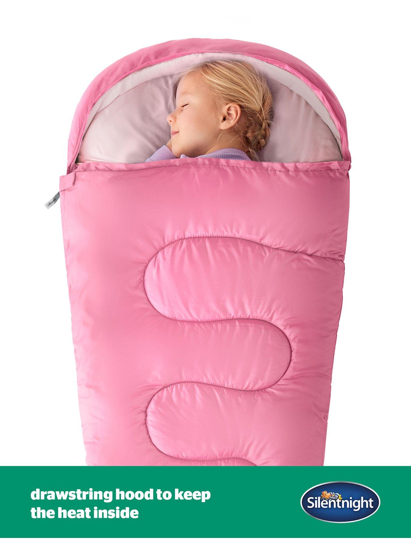 Image 3 of 7 of Silentnight Camping Collection Healthy Growth Kids Sleeping Bag - Pink