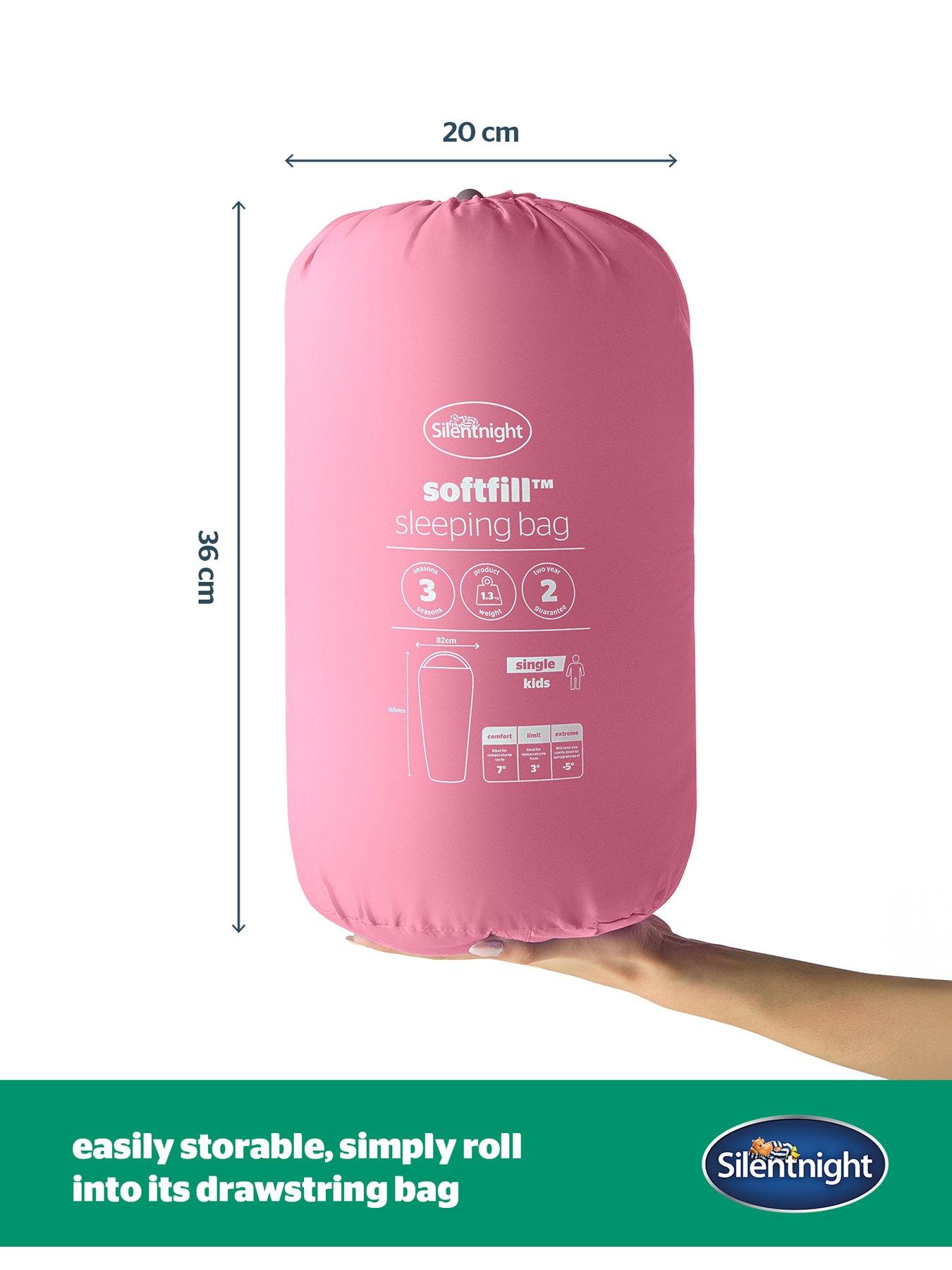 Image 5 of 7 of Silentnight Camping Collection Healthy Growth Kids Sleeping Bag - Pink