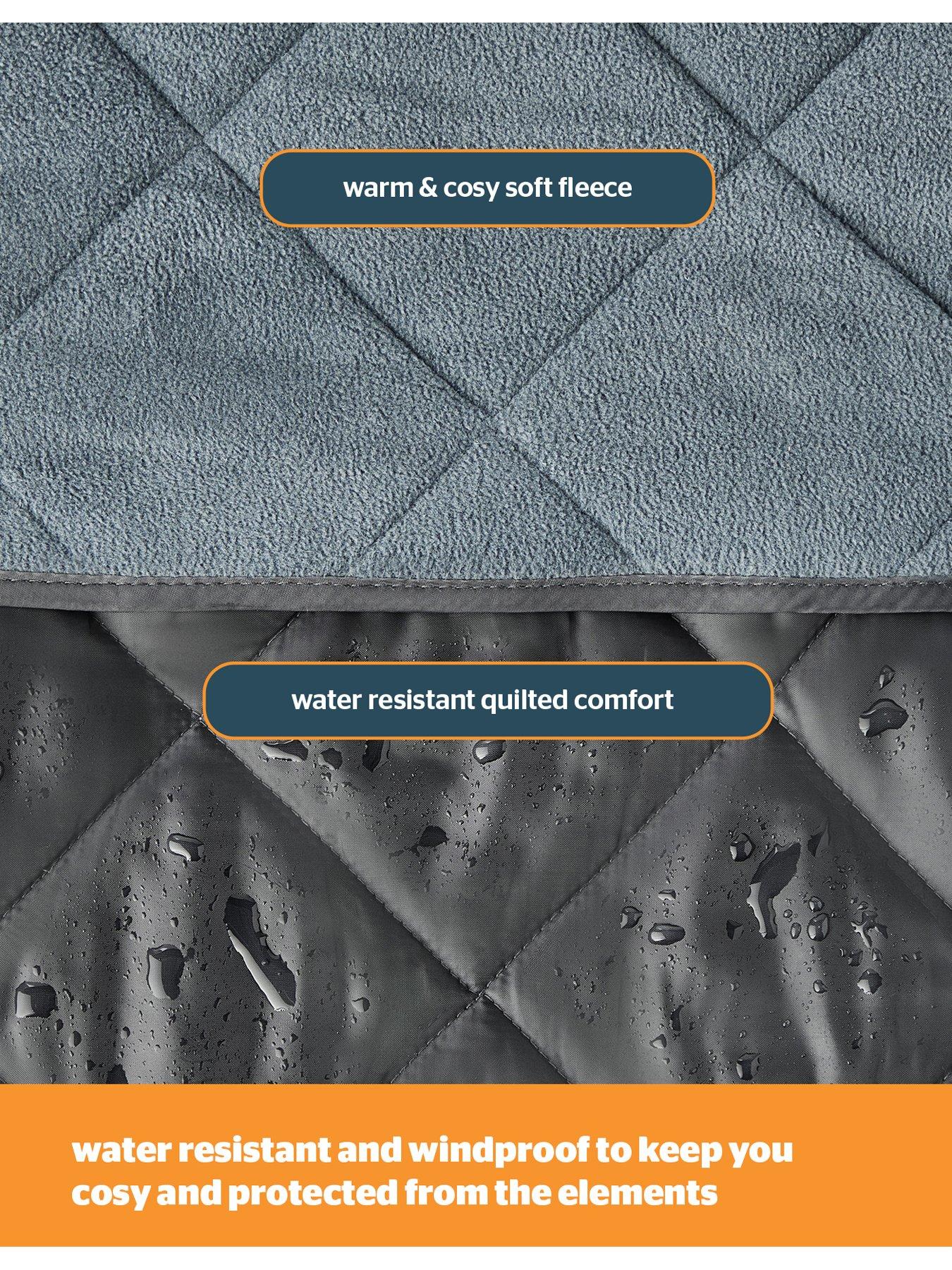 Image 3 of 7 of Silentnight Camping Collection Quilted Water Resistant 200cm x 145cm Travel Blanket - Black