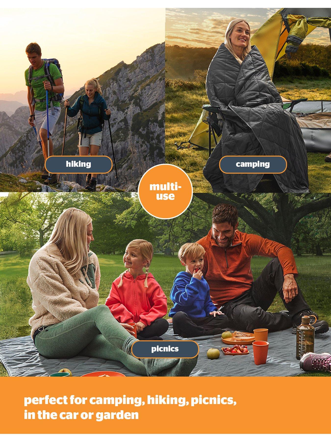 Image 4 of 7 of Silentnight Camping Collection Quilted Water Resistant 200cm x 145cm Travel Blanket - Black