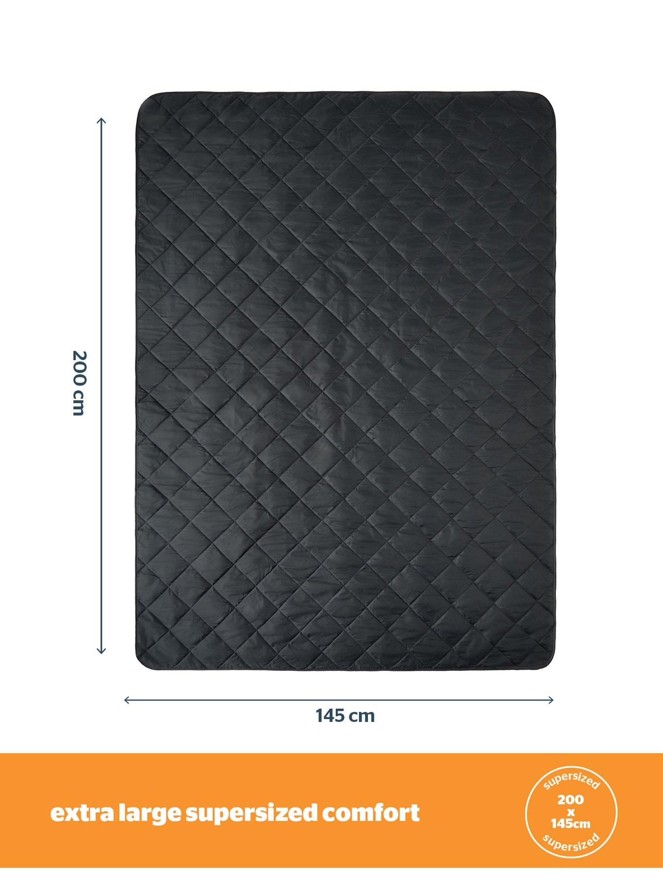Image 5 of 7 of Silentnight Camping Collection Quilted Water Resistant 200cm x 145cm Travel Blanket - Black