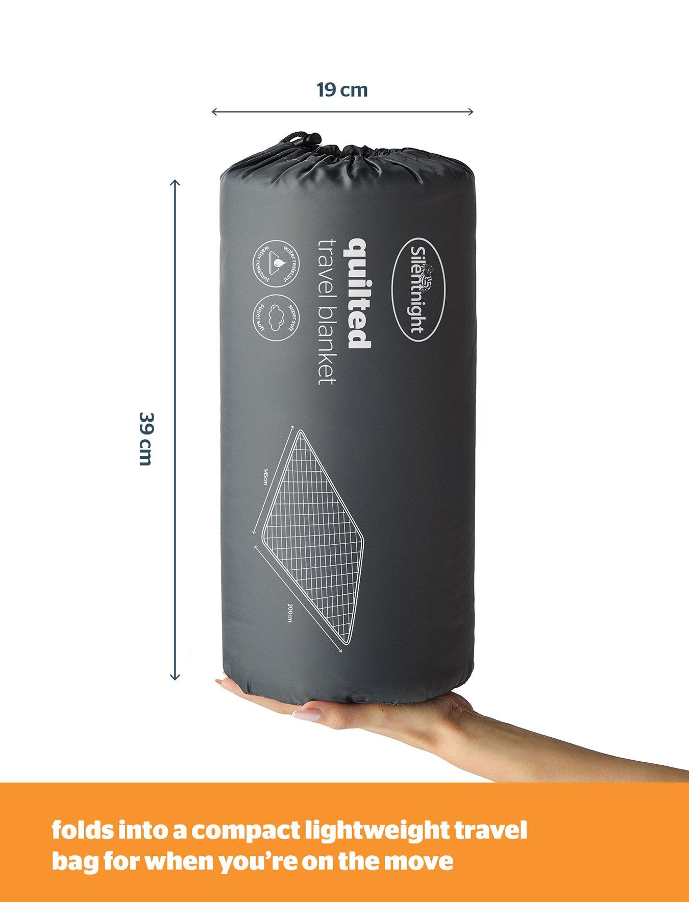 Image 6 of 7 of Silentnight Camping Collection Quilted Water Resistant 200cm x 145cm Travel Blanket - Black
