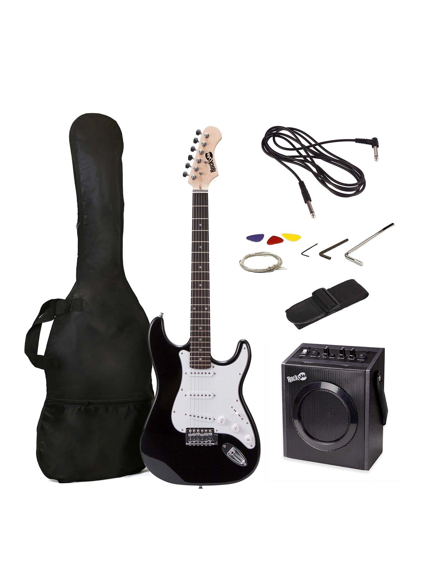 Image 1 of 7 of RockJam Electric Guitar Superkit with 10-watt Amp, Gig Bag, Picks &amp; Lessons
