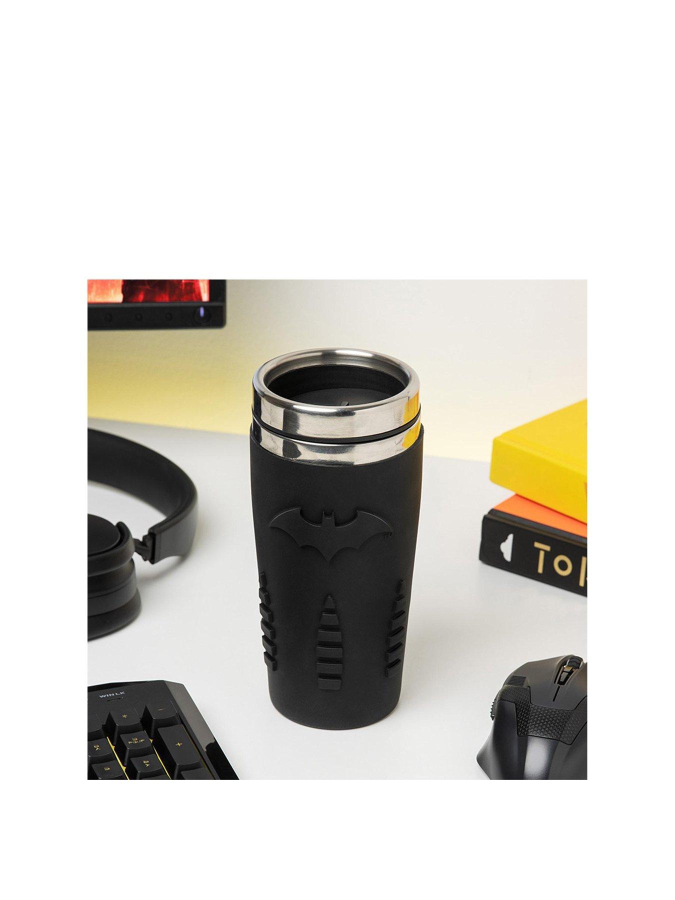 Image 2 of 7 of Batman Silicone Travel Mug - Double Walled With Textured  Logo, Officially Licensed Drinkware