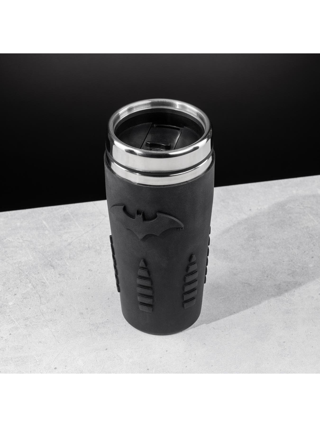 Image 4 of 7 of Batman Silicone Travel Mug - Double Walled With Textured  Logo, Officially Licensed Drinkware