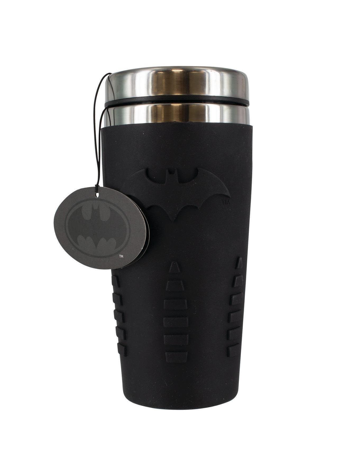 Image 7 of 7 of Batman Silicone Travel Mug - Double Walled With Textured  Logo, Officially Licensed Drinkware