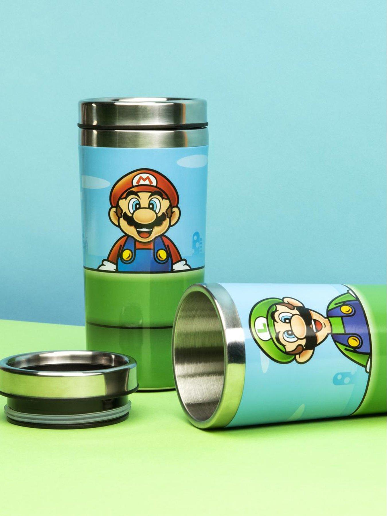 Super Mario Warp Pipe Stainless Steel Travel Mug, Officially Licensed Nintendo Drinkware With Mario  &  Luigi