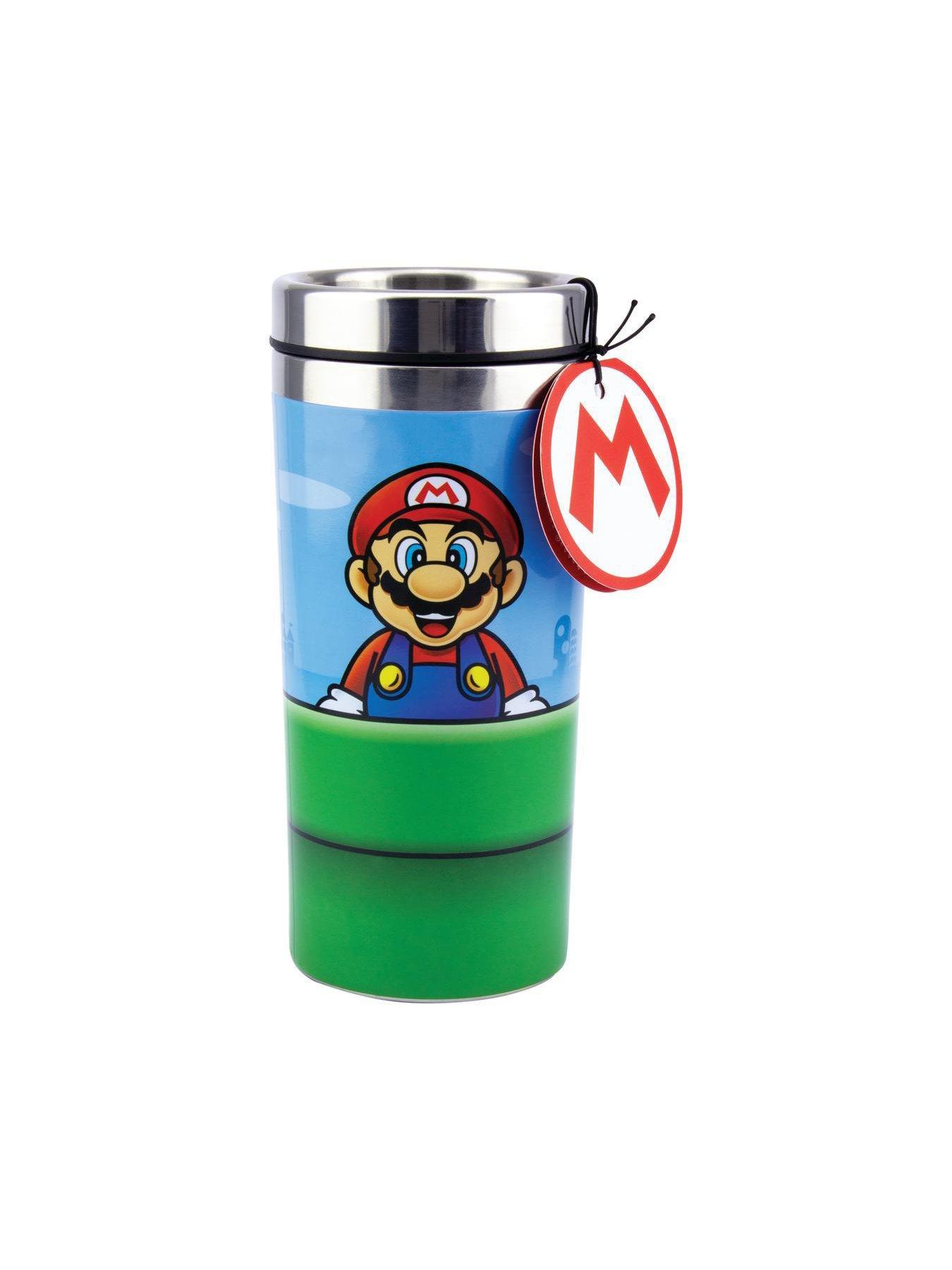 Image 5 of 5 of Super Mario Warp Pipe Stainless Steel Travel Mug, Officially Licensed Nintendo Drinkware With Mario &amp; Luigi