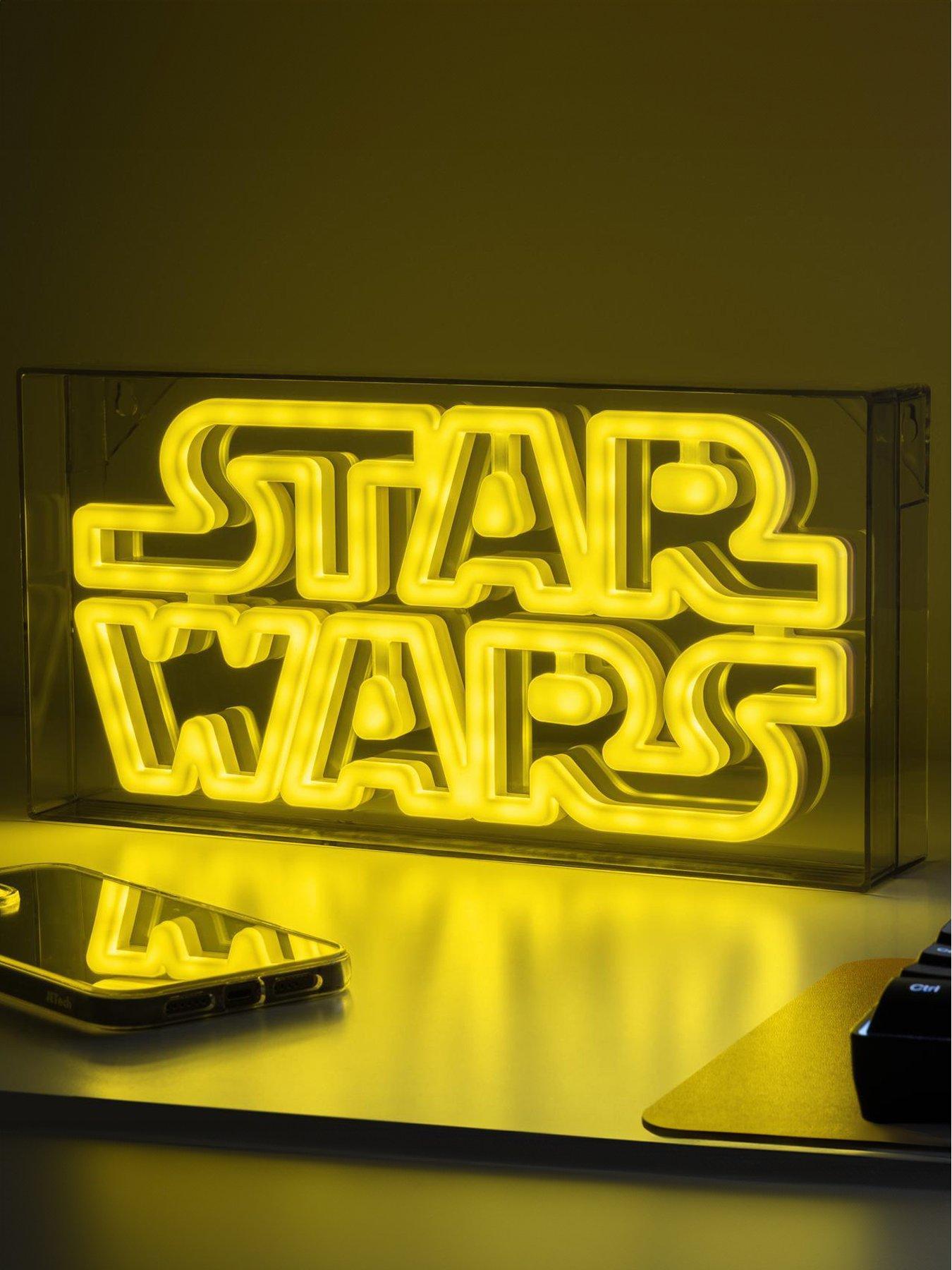 Star Wars Led Neon Logo Light - Officially Licensed Free Standing Or Wall Mountable Light Sign - Game Room Accessories And Film Memorabilia Décor