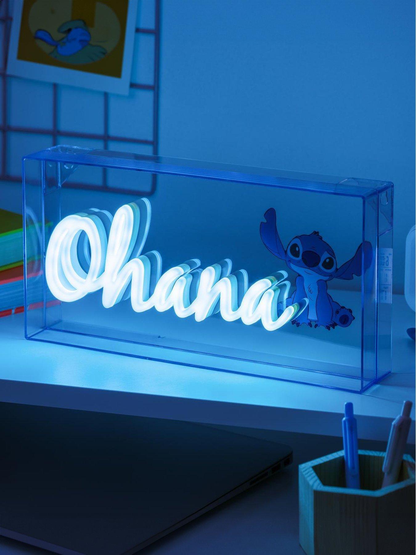 undefined Stitch Ohana Light Officially Licensed Lilo And Stitch Lamp, Disney Collectible, Neon Led Bedside Table Bedroom Night Light Décor
