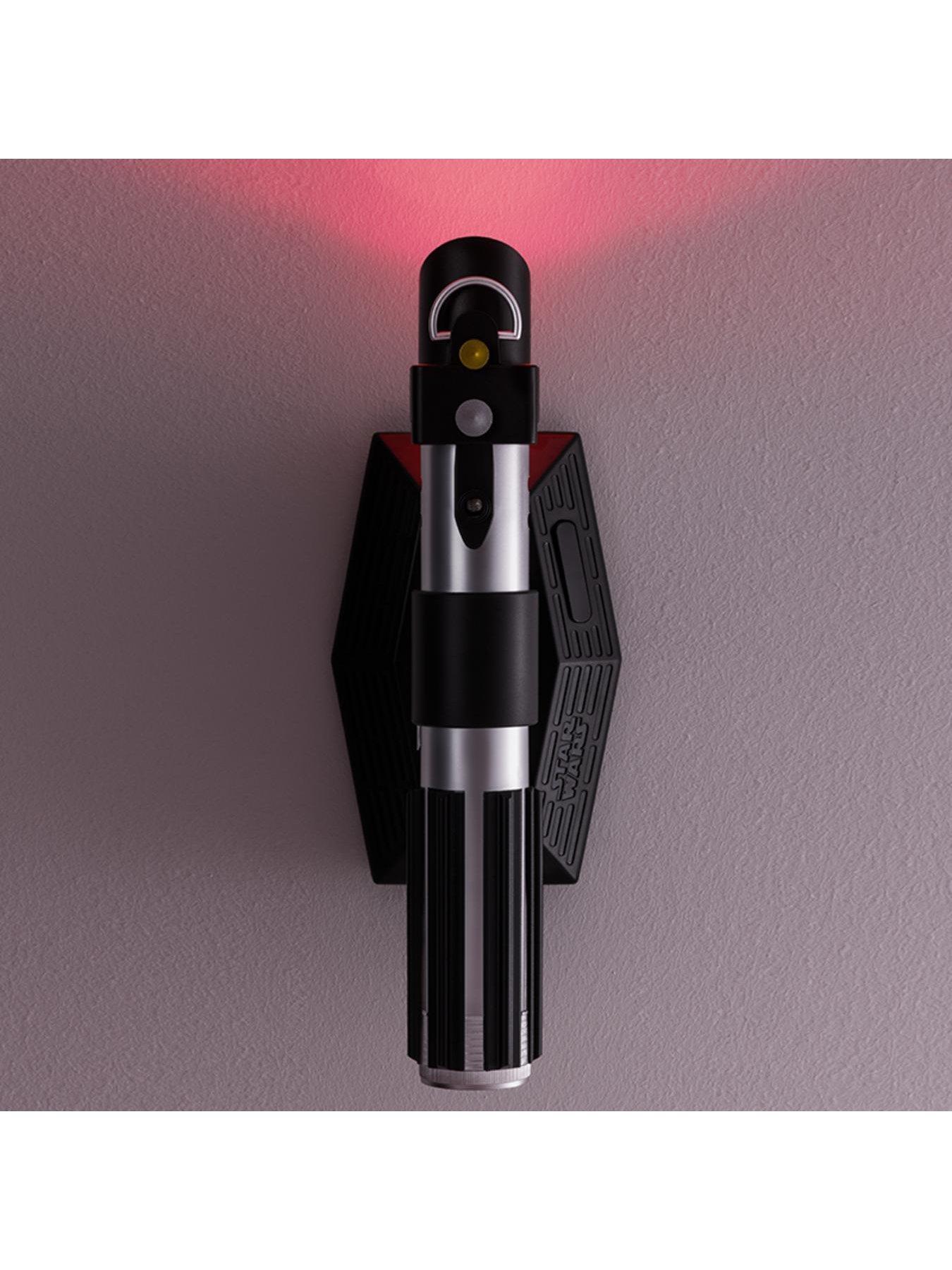 Image 4 of 6 of Star Wars Lightsaber Uplighter Wall Light - Darth Vader Sith Red Beam, Officially Licensed Star Wars With Sounds And Night Light Mode