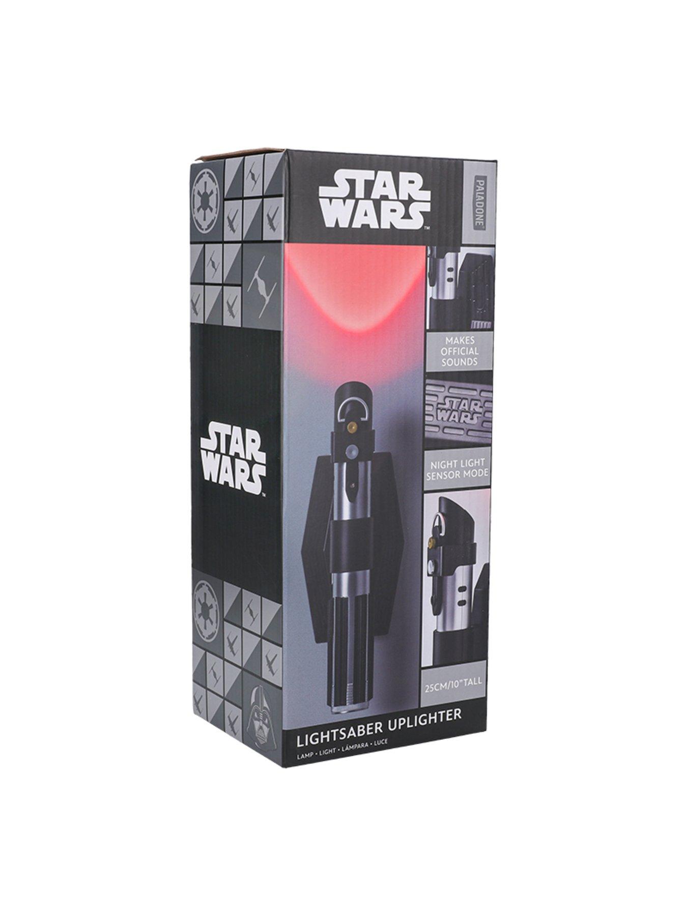 Image 6 of 6 of Star Wars Lightsaber Uplighter Wall Light - Darth Vader Sith Red Beam, Officially Licensed Star Wars With Sounds And Night Light Mode