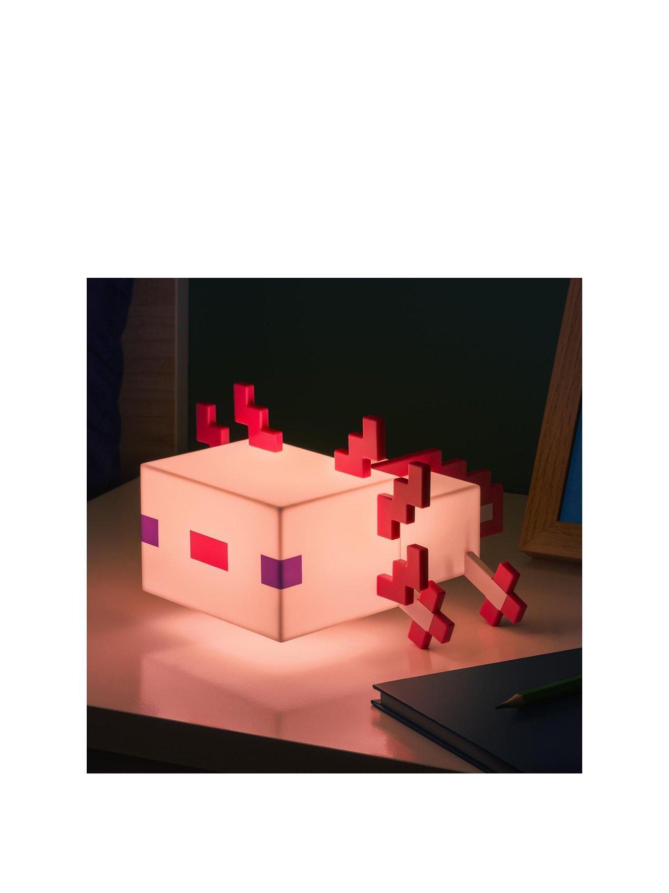 Image 2 of 8 of Minecraft Pink Axolotl Lamp - Officially Licensed Minecraft Night Light. A Soothing Glow With 2 Modes And 5 Colour Phases