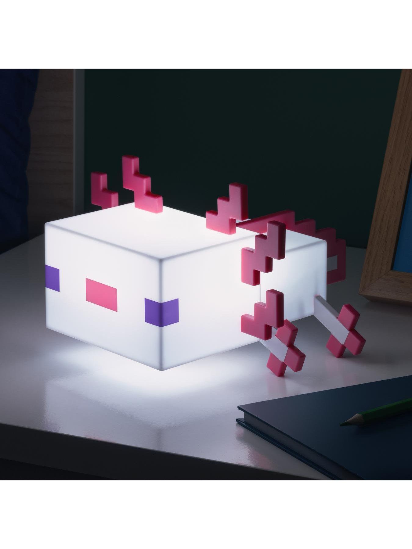Image 4 of 8 of Minecraft Pink Axolotl Lamp - Officially Licensed Minecraft Night Light. A Soothing Glow With 2 Modes And 5 Colour Phases