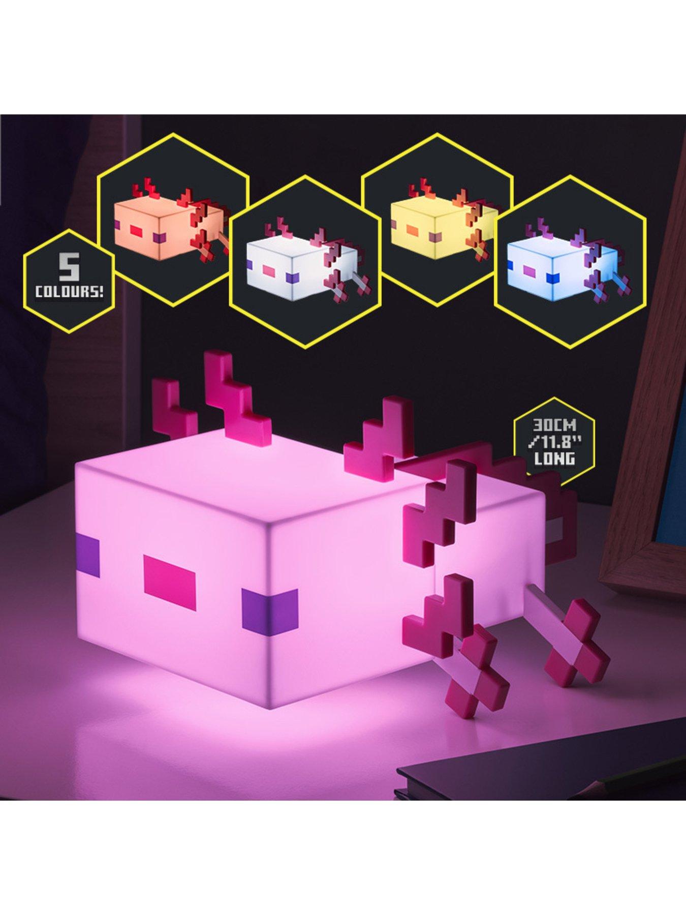 Image 7 of 8 of Minecraft Pink Axolotl Lamp - Officially Licensed Minecraft Night Light. A Soothing Glow With 2 Modes And 5 Colour Phases