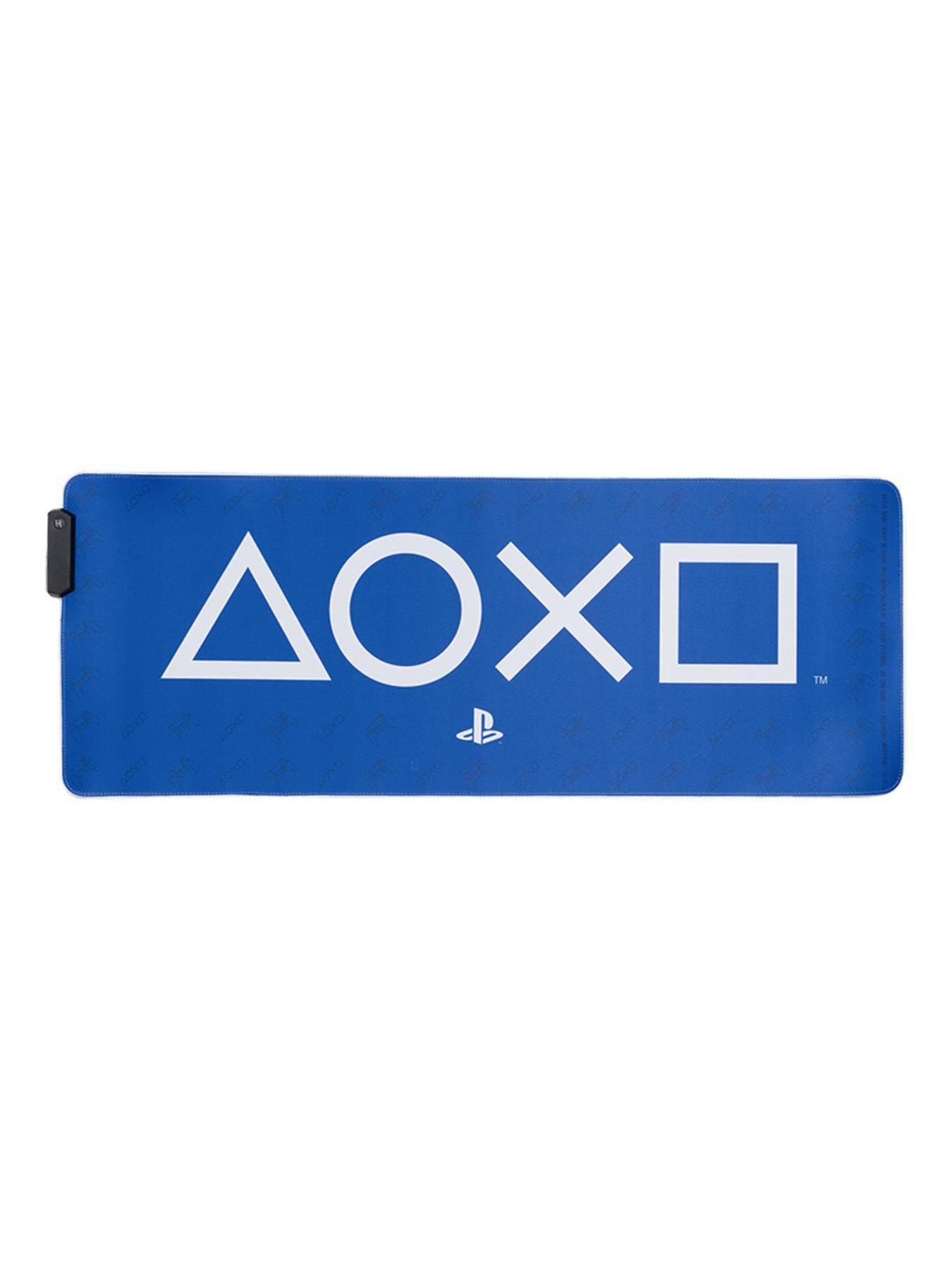 Image 3 of 4 of Playstation Light Up Desk Mat - Officially Licensed Keyboard And Mouse Mat For Office, Light Up Large Mouse Pad For Gaming Room Set Up