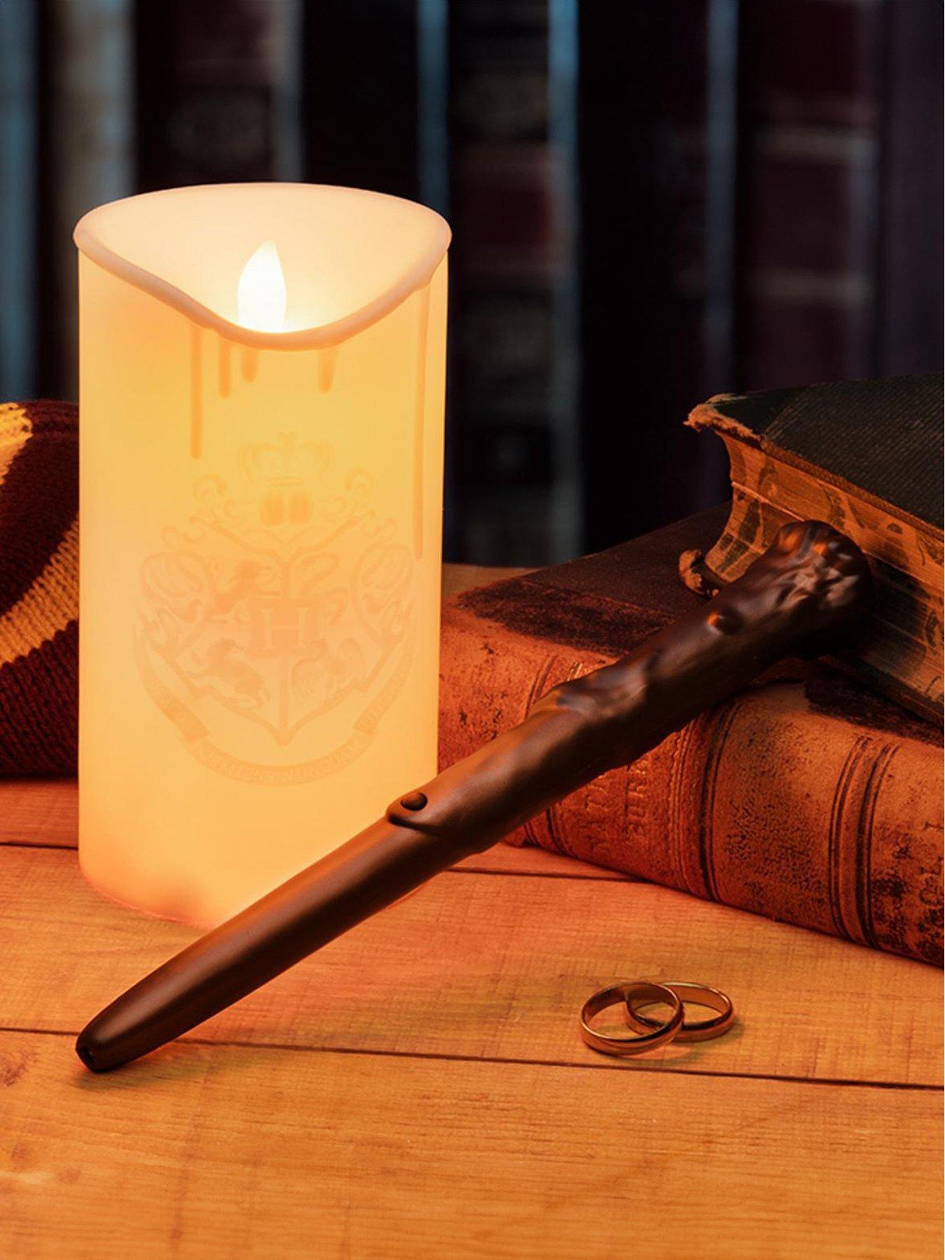 Image 1 of 5 of Harry Potter Magical Hogwarts Crest Led Candle Light With Wand Remote - Officially Licensed Wizarding World Merchandise, Fun Bedroom D&eacute;cor For Fans