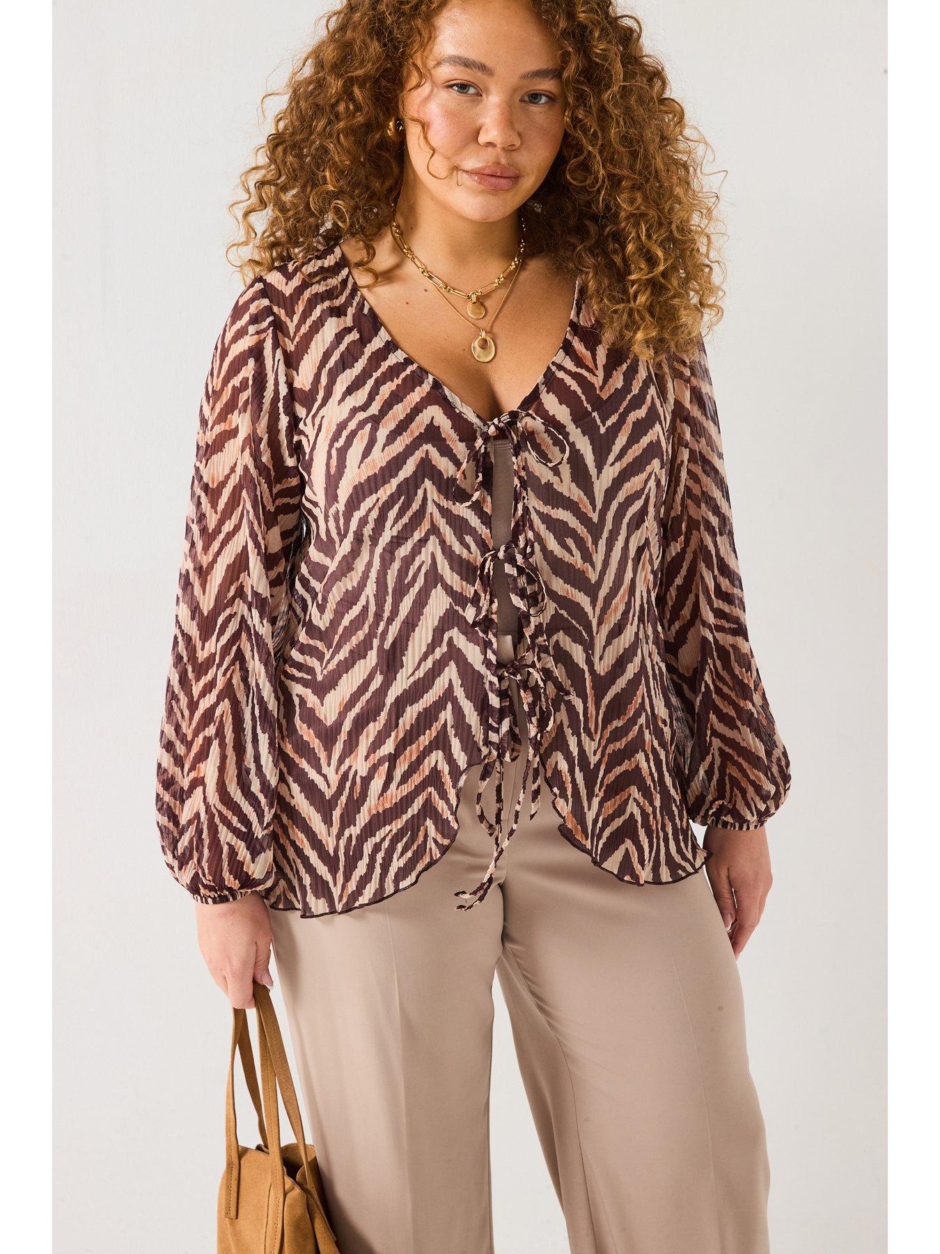 undefined Tie Detail Mesh Top