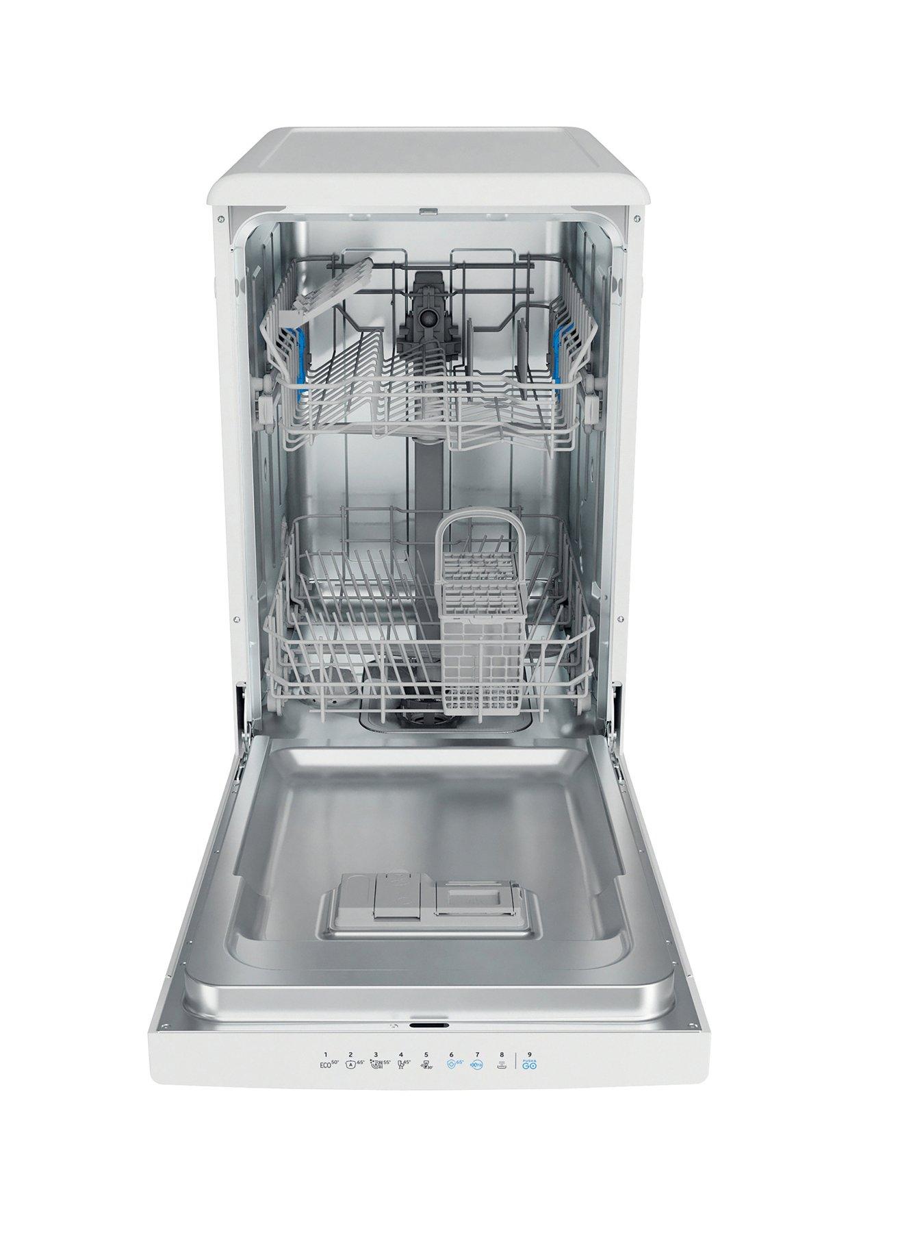 Image 2 of 7 of Indesit IN2FD10CS70WUK Push&amp;Go Freestanding Slimline Dishwasher - White