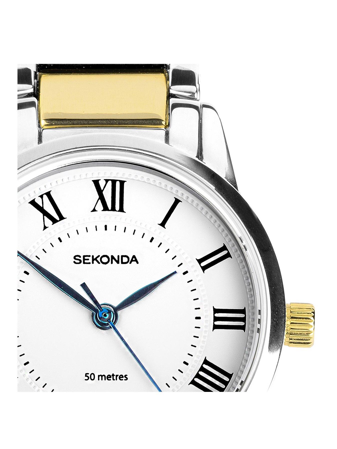 Image 2 of 7 of Sekonda Womens Beaumont Two Tone Alloy Bracelet with White Dial Analogue Watch