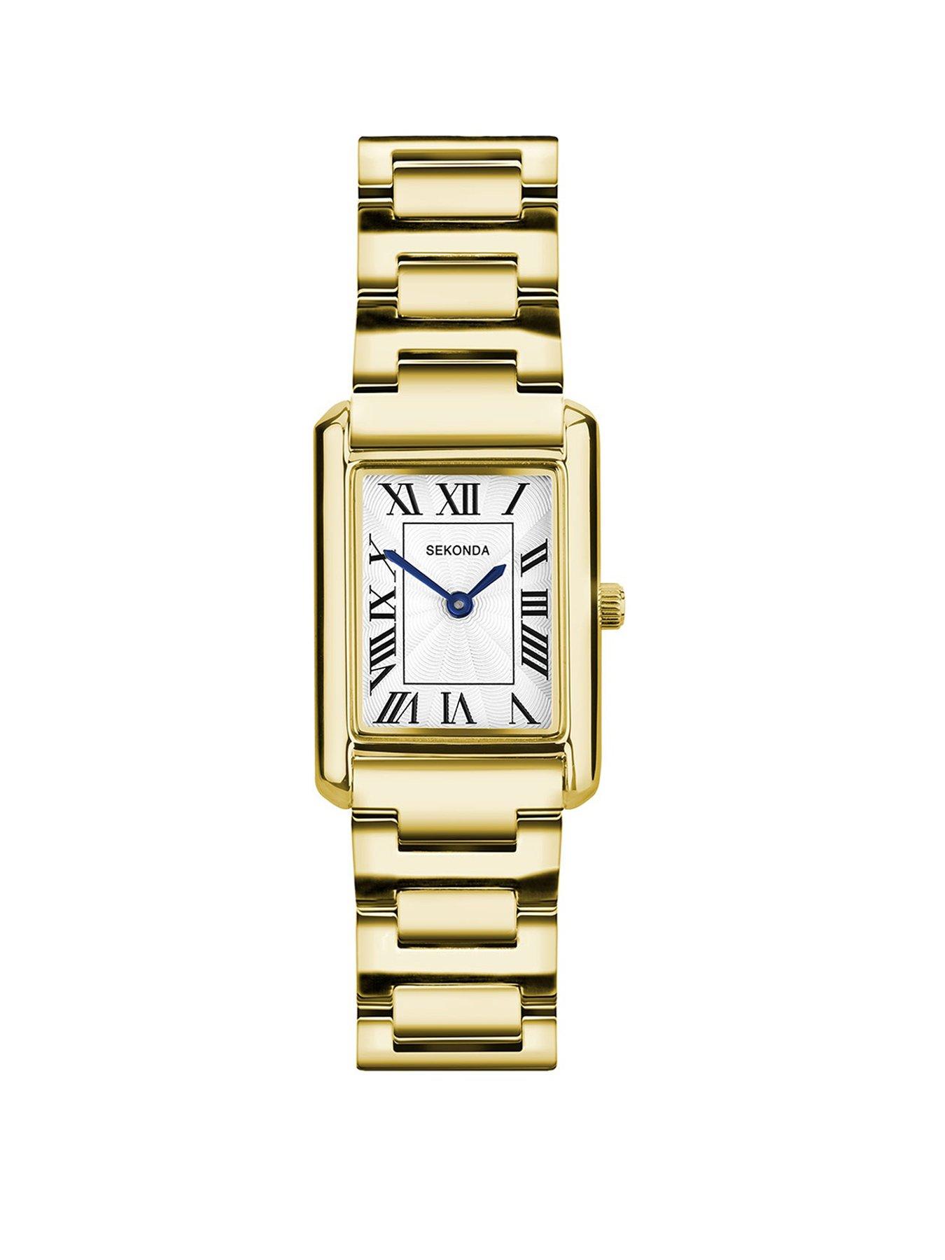 Sekonda Womens Colette Gold Alloy Bracelet with White Dial Analogue Watch