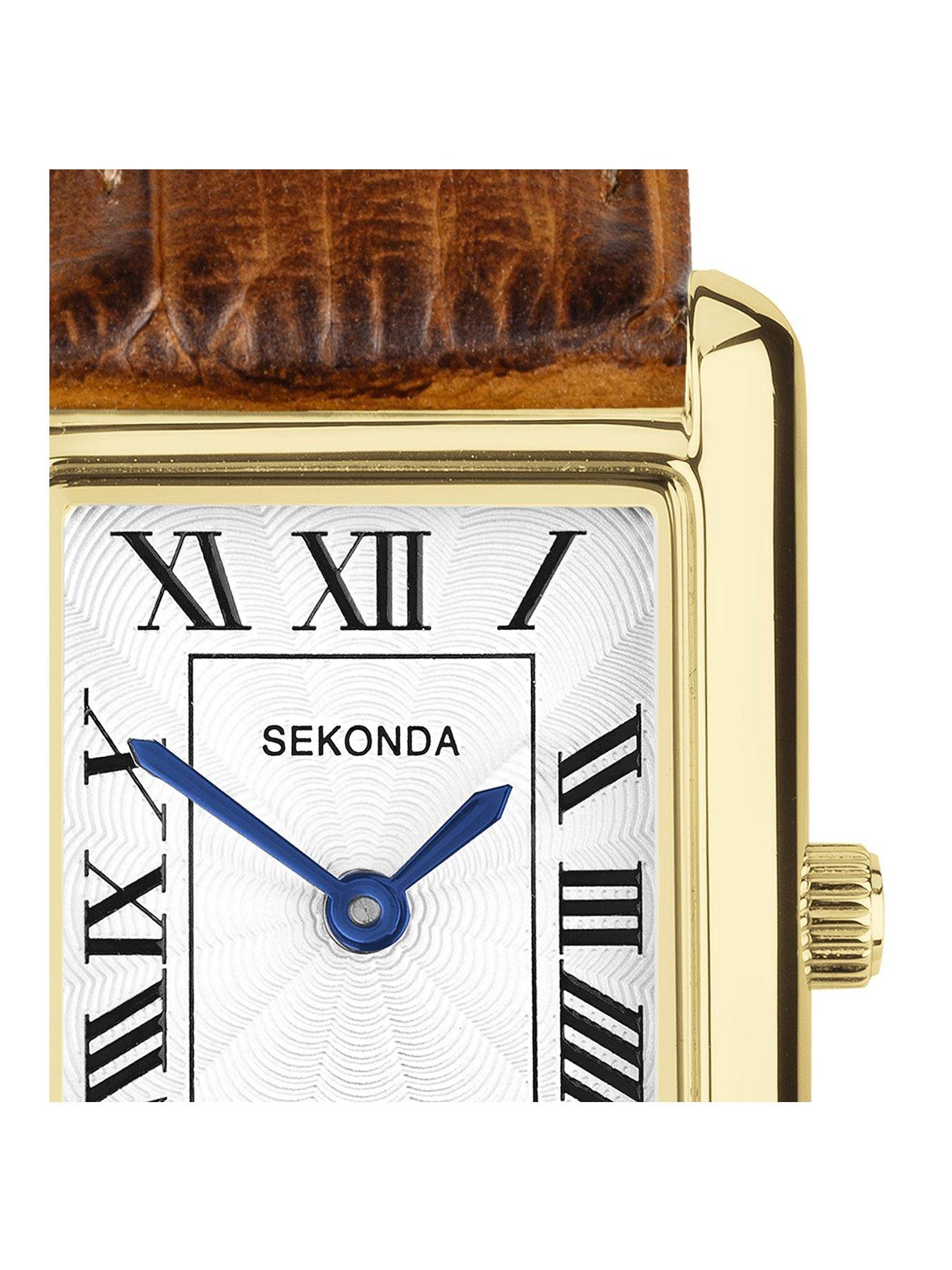 Image 2 of 7 of Sekonda Womens Colette Brown Leather Bracelet with White Dial Analogue Watch
