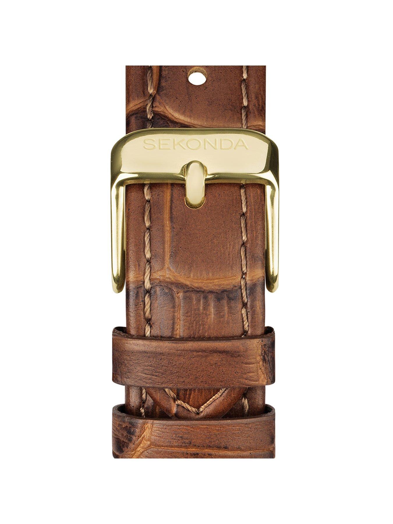 Image 6 of 7 of Sekonda Womens Colette Brown Leather Bracelet with White Dial Analogue Watch
