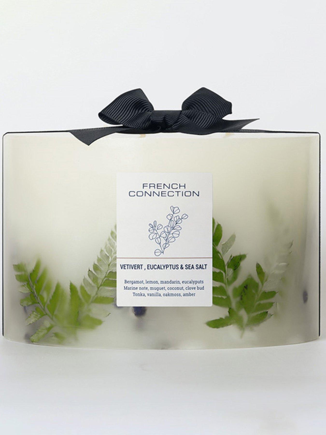 Product photograph of French Connection Vetivert Eucalyptus Sea Salt 1 5kg Candle from very.co.uk